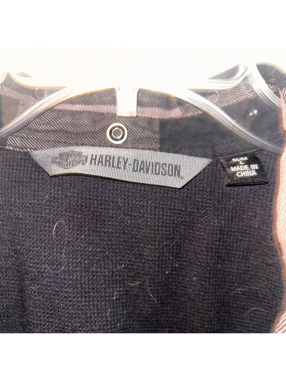 Harley-Davidson Men's Black and Gray Checkered Jacket - Picture 3 of 4